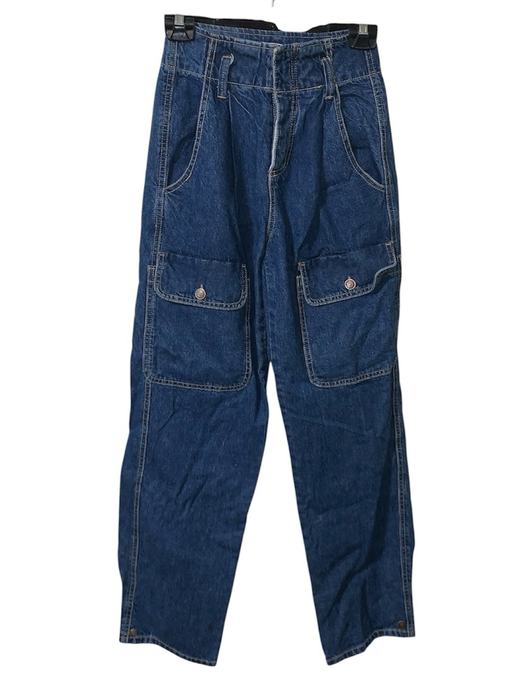 Happy x Nature Adventure Denim Cargo Ankle  Snap Jeans